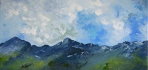 Rhein in Taufers, 2011, oil on canvas, 22 x 45 cm  