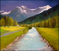 Rhein in Taufers, 2011, oil on canvas, 60 x 70 cm 