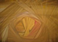 Travel between two worlds (yellow), 2008, akrylic paint, 50 x 70 cm