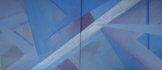 Between Heaven and Earth IV., 2009, acrylic paint, 120 x 280 cm