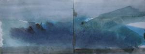 Nemochovice - spring 2008, aquarel, 21 x 56 cm