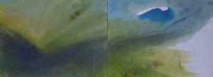 Nemochovice - spring 2008, aquarel, 21 x 56 cm